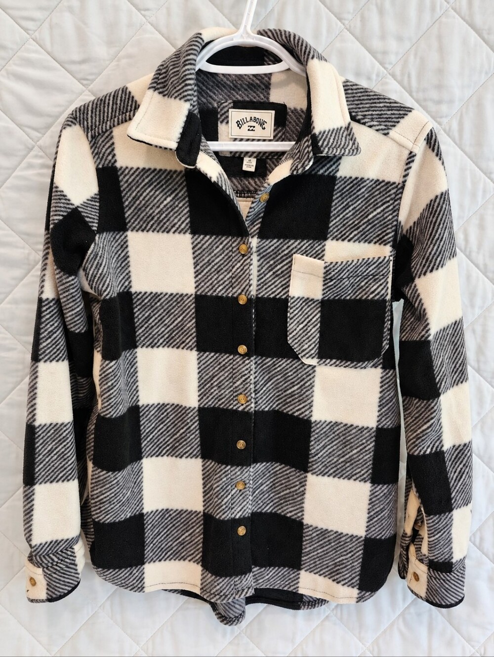 Billabong A/Div Forge Fleece Shacket Black White Plaid M